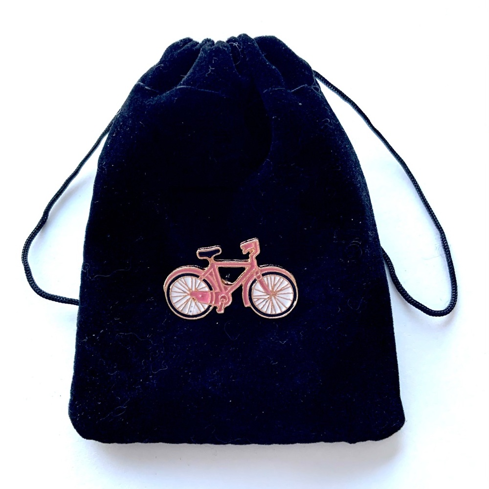 3/$10 🌸 Pretty in Pink Vintage Bicycle Pin for You or Gifts -Clothes/Accessories